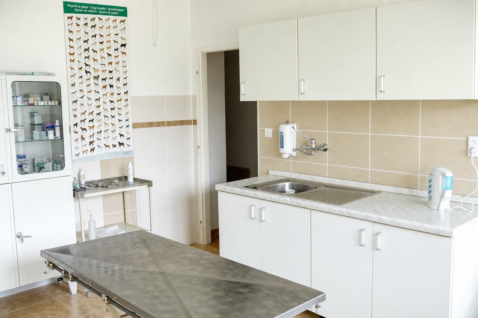 Vyšetrovací stôl veterinárnej ambulancie Lány
